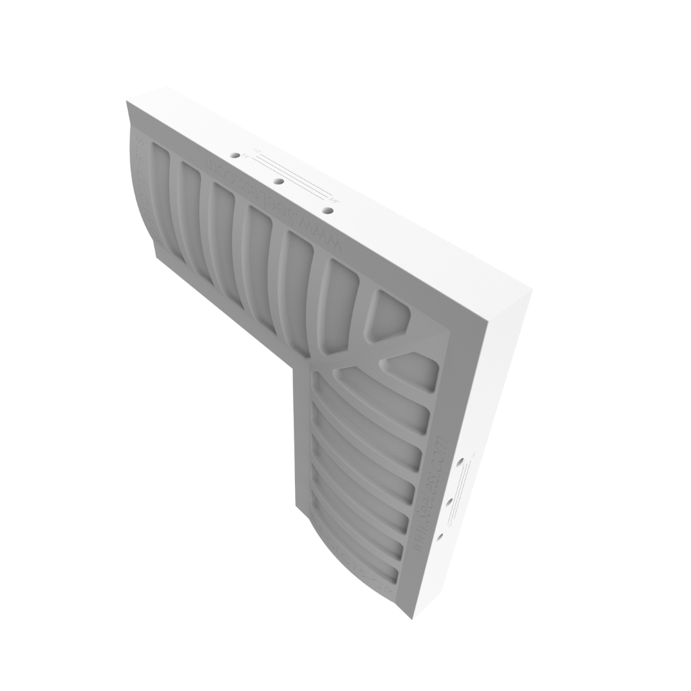 SLS-GLC15 Wall/Ceiling Cove CR corner accessory, universal left and right piece for smooth corner transitions of GLC15 coves