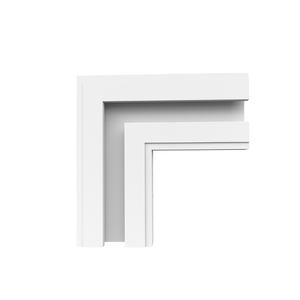 Close-up of SLS-GLC15 CR corner piece, designed to simplify directional shifts for wall and ceiling lighting coves