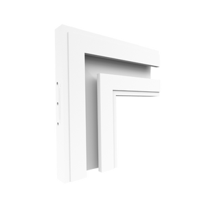 Side View of SLS-GLC15 CR corner piece, designed to simplify directional shifts for wall and ceiling lighting coves