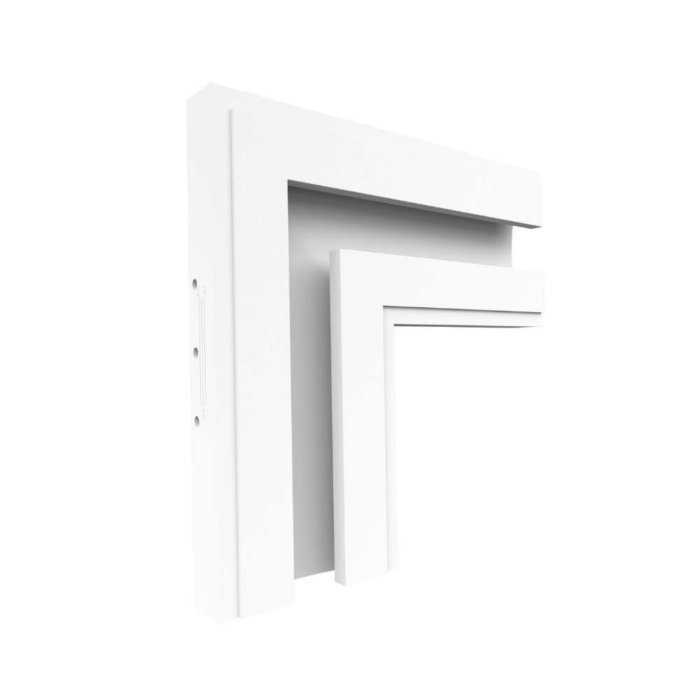 Side View of SLS-GLC15 CR corner piece, designed to simplify directional shifts for wall and ceiling lighting coves