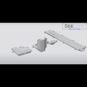 SLS-GLC15-EC Wall/Ceiling Cove End Cap accessory for smooth light termination on GLC15 gypsum lighting coves