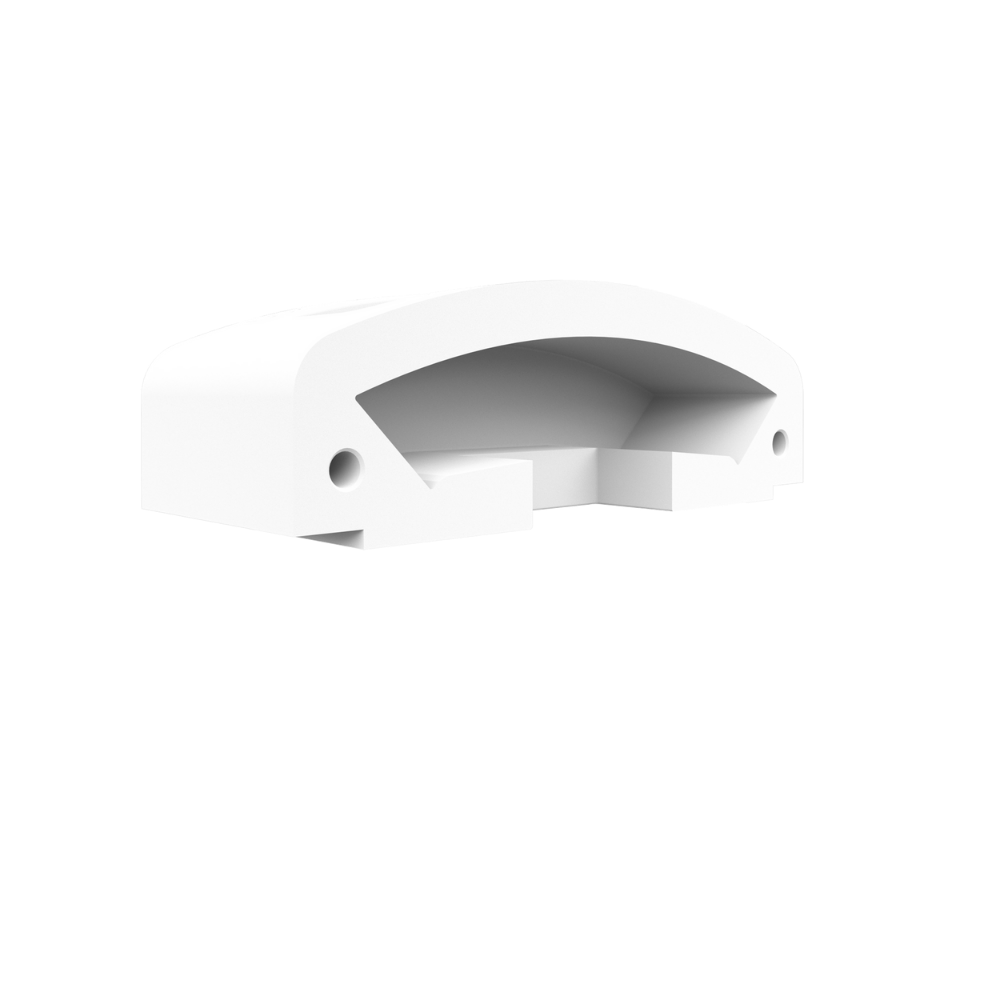 Side view of SLS-GLC15-EC gypsum lighting end cap showing trimless design for modern interiors