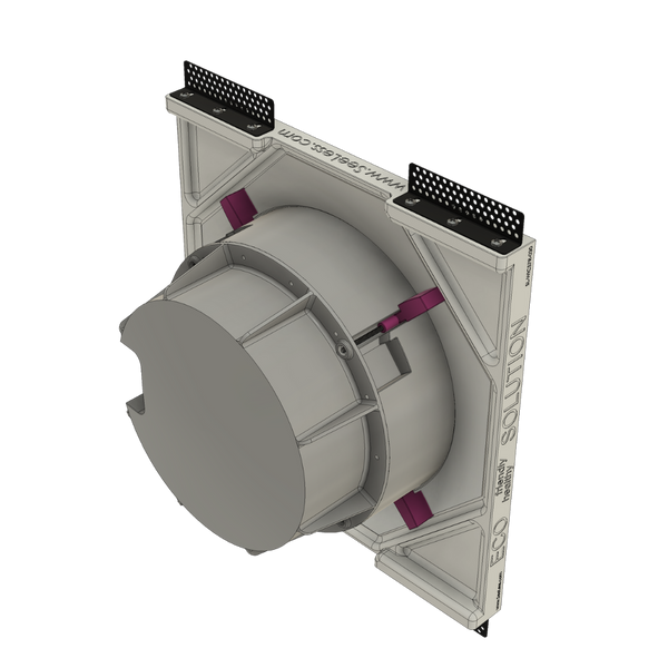 Back view of SL-WICS7R-030 with Wisdom ICS7a speaker showing 1/32" reveal for flush fit.