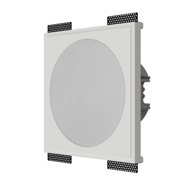 Left angle view of SL-WICS7R-030 with Wisdom Sage speaker installed, highlighting ultra-thin 1/32” reveal and clean integration