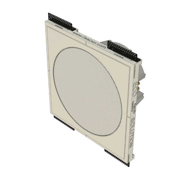 Side view of SL-WICS7R-030 prototype with Wisdom ICS7a speaker showing 1/32" reveal for flush fit.