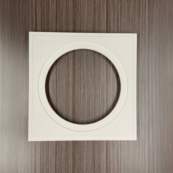 Top view of SL-WICS7R-030 flush mount for Wisdom ICS7a speaker and round grill