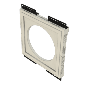 side view of SeeLess SL-WICI6S-030 flush mount platform designed for Wisdom Insight ICI6 square grill in-ceiling speaker