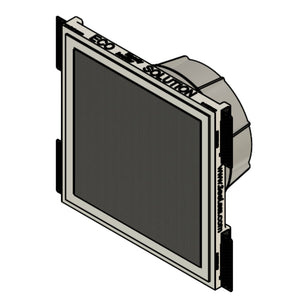 Angled front view of SL-WICS7S-030 highlighting flush fit with ICS7a in-ceiling speaker