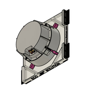 Angled back view of SL-WICS7S-030 highlighting flush fit with ICS7a in-ceiling speaker