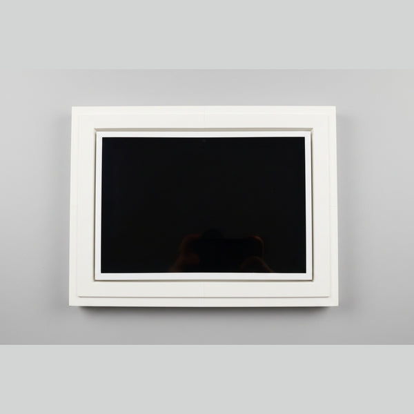 Control4 11-inch touch panel installed in the SeeLess SLA-TPC411-375 flush mount, professional studio prod