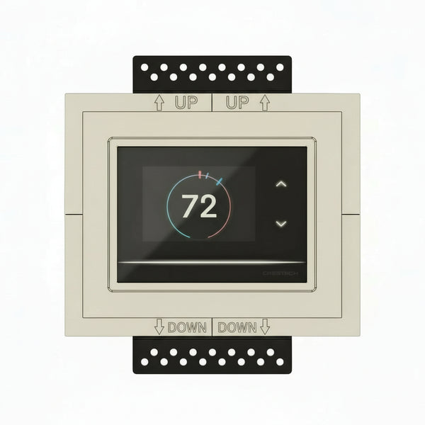 Crestron Horizon style thermostat flush in-wall mounting platform