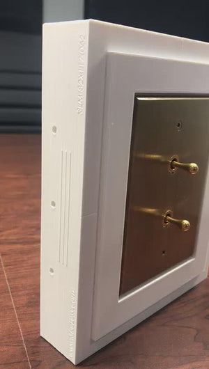 SeeLess Flush mount for Meljac keypads. SeeLess Flush mount for Meljac keypads. Explore SeeLess' Meljac Architectural style collection featuring three unique styles of French brass electrical wiring accessories.