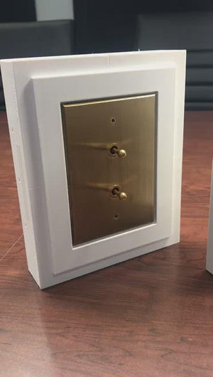 SeeLess Flush mount for Meljac keypads. SeeLess Flush mount for Meljac keypads. Explore SeeLess' Meljac Architectural style collection featuring three unique styles of French brass electrical wiring accessories.