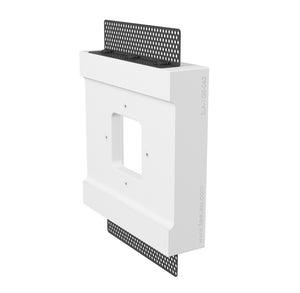 SLA-LP2C-062 double-column flush in-wall mount for Lutron Palladiom, featuring a sleek, trimless gypsum design.