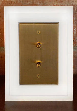 SeeLess Flush mount for Meljac keypads. Explore SeeLess' Meljac Architectural style collection featuring three unique styles of French brass electrical wiring accessories.