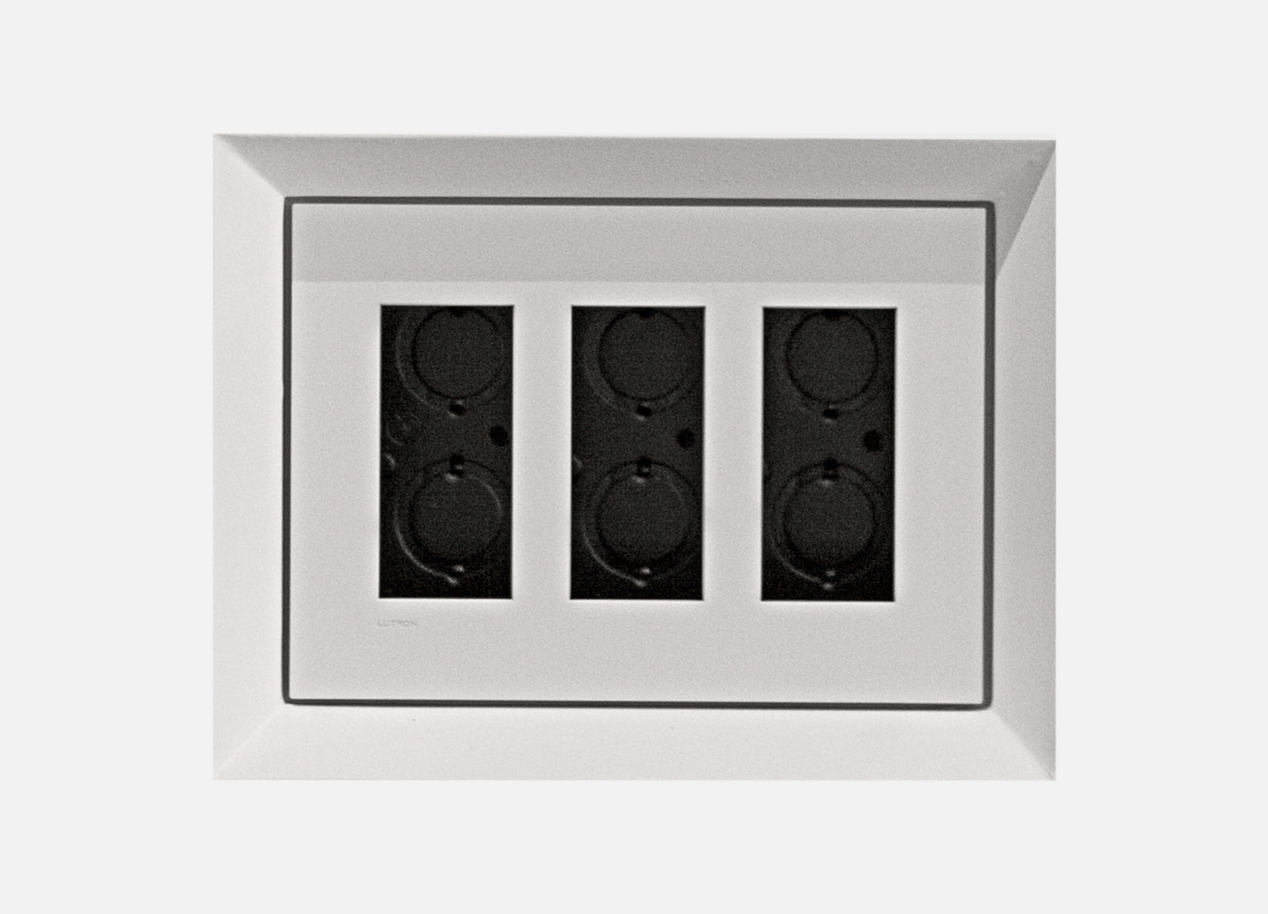 SLAB-3G-062 Three Gang Architectural Bevel Style Mount. Two Gang Architectural Bevel Style In-Wall Plaster Mounting Platform. Enhanced Depth and Style with Bevel Design. Perfect for Hiding Light Switches and Outlets.