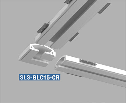 SLS-GLC15-CR Gypsum Lighting Cove's Corner Accessory. Dual LED Channel Corner Accessory. Simplify Corner Transitions with GLC CR.